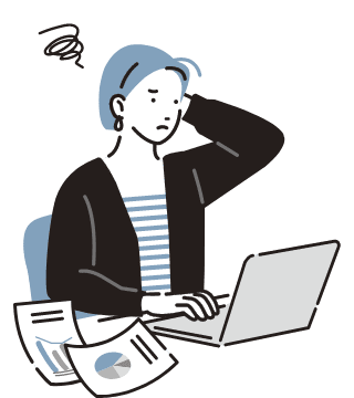 困っている女性社員