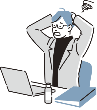 困っている男性経営者